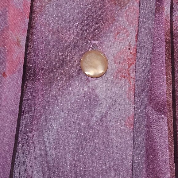 VIntage Elite Chiffon Floral Blouse - Picture 4 of 7